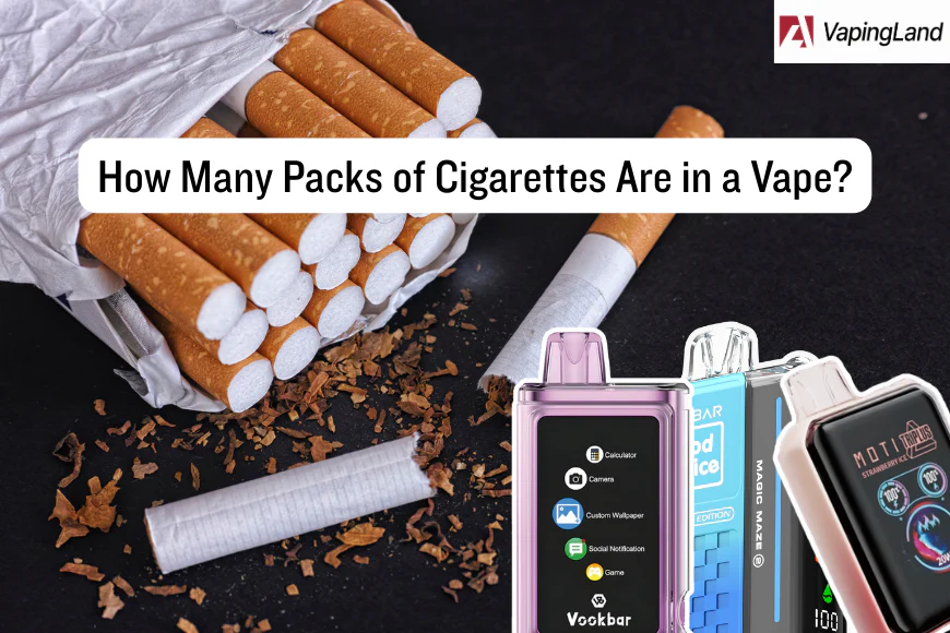 how many packs of cigarettes are in a vape