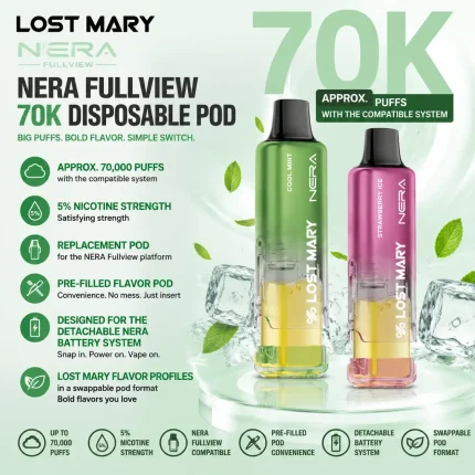 Lost Mary NERA Fullview 70K Disposable Pod sale