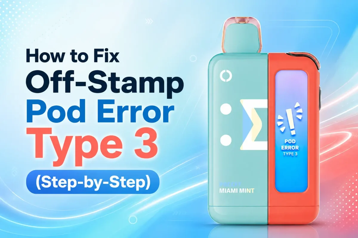 how to fix off stamp pod error type 3