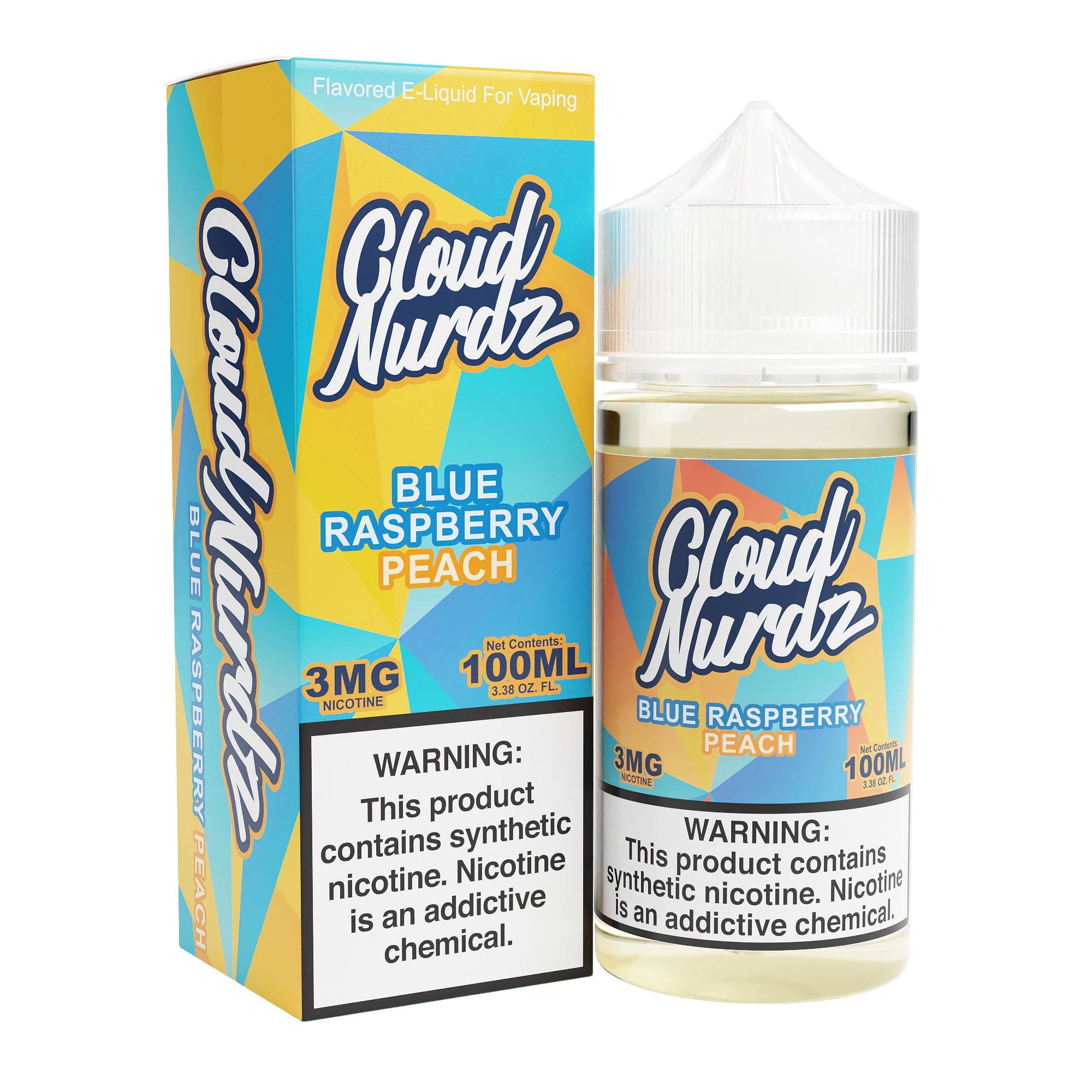 cloud-nurdz-juice-cloud-nurdz-peach-blue-raspberry-100ml-synthetic-nic-vape-juice-32159121113199 Cloud Nurdz Peach Blue Raspberry 100ml Synthetic Nic Vape Juice - Image 1